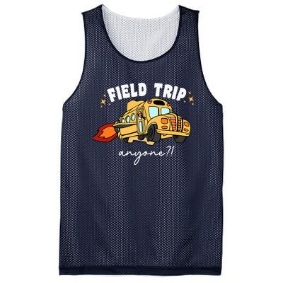 Field Trip Anyone Teacher Field Day Funny Presents Mesh Reversible Basketball Jersey Tank