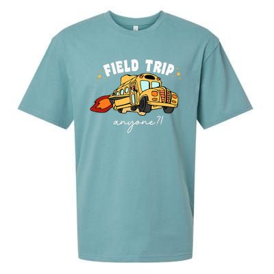 Field Trip Anyone Teacher Field Day Funny Presents Sueded Cloud Jersey T-Shirt