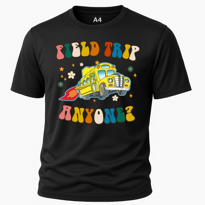Field Trip Anyone Magic School Bus Retro Teacher Cooling Performance Crew T-Shirt