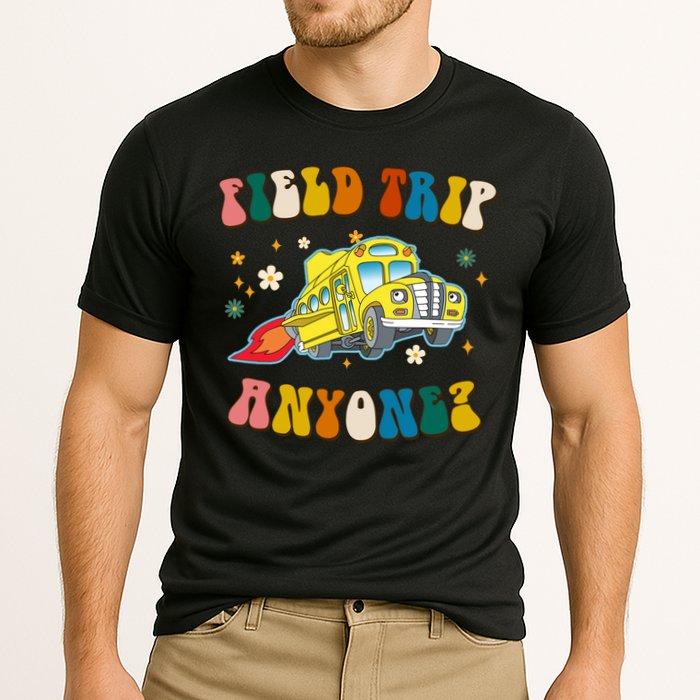 Field Trip Anyone Magic School Bus Retro Teacher Cooling Performance Crew T-Shirt