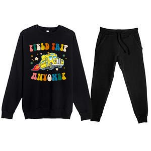 Field Trip Anyone Magic School Bus Retro Teacher Premium Crewneck Sweatsuit Set