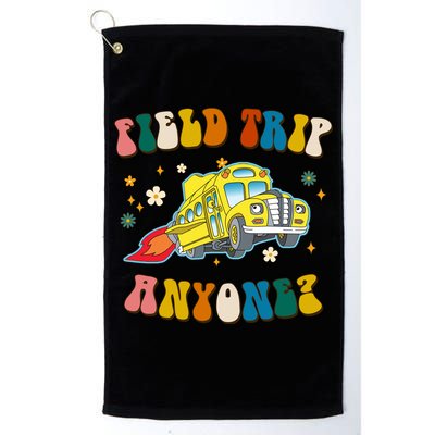 Field Trip Anyone Magic School Bus Retro Teacher Golf Towel