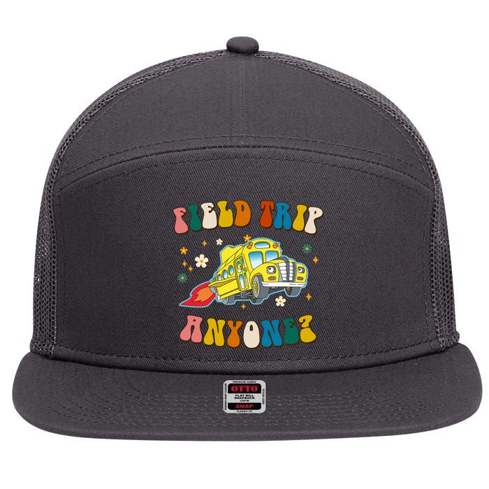 Field Trip Anyone Magic School Bus Retro Teacher 7 Panel Mesh Trucker Snapback Hat