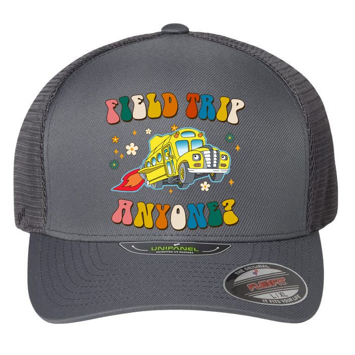 Field Trip Anyone Magic School Bus Retro Teacher Flexfit Unipanel Trucker Cap