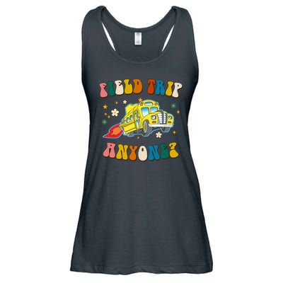 Field Trip Anyone Magic School Bus Retro Teacher Ladies Essential Flowy Tank