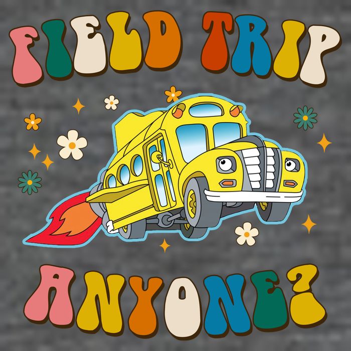 Field Trip Anyone Magic School Bus Retro Teacher Baby Bodysuit