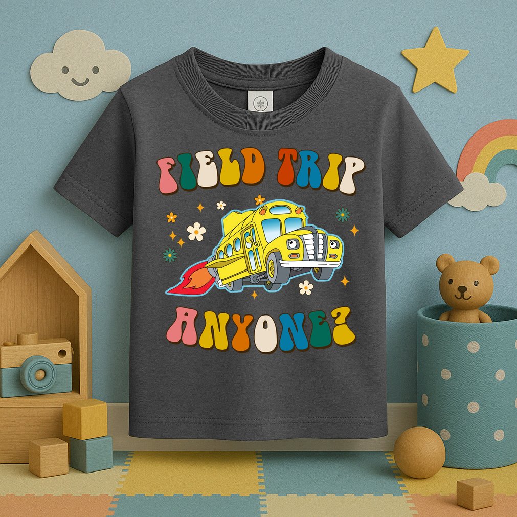 Field Trip Anyone Magic School Bus Retro Teacher Toddler T-Shirt