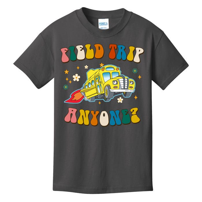 Field Trip Anyone Magic School Bus Retro Teacher Kids T-Shirt