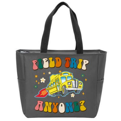 Field Trip Anyone Magic School Bus Retro Teacher Zip Tote Bag