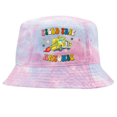 Field Trip Anyone Magic School Bus Retro Teacher Tie-Dyed Bucket Hat