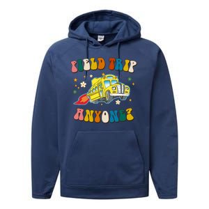 Field Trip Anyone Magic School Bus Retro Teacher Performance Fleece Hoodie