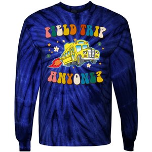 Field Trip Anyone Magic School Bus Retro Teacher Tie-Dye Long Sleeve Shirt