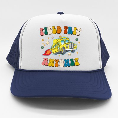 Field Trip Anyone Magic School Bus Retro Teacher Trucker Hat