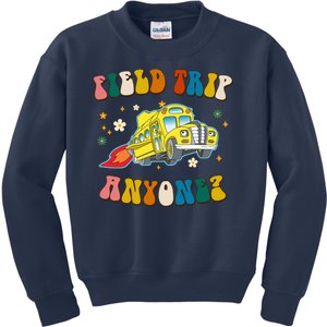 Field Trip Anyone Magic School Bus Retro Teacher Kids Sweatshirt