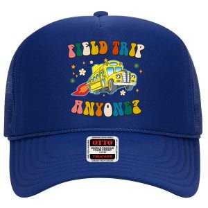 Field Trip Anyone Magic School Bus Retro Teacher High Crown Mesh Back Trucker Hat