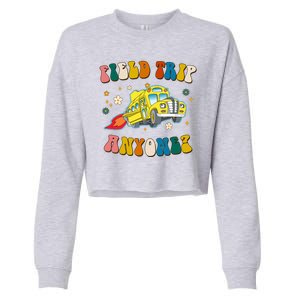 Field Trip Anyone Magic School Bus Retro Teacher Cropped Pullover Crew