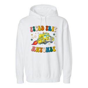 Field Trip Anyone Magic School Bus Retro Teacher Garment-Dyed Fleece Hoodie