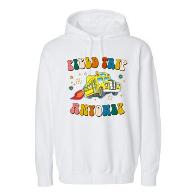 Field Trip Anyone Magic School Bus Retro Teacher Garment-Dyed Fleece Hoodie