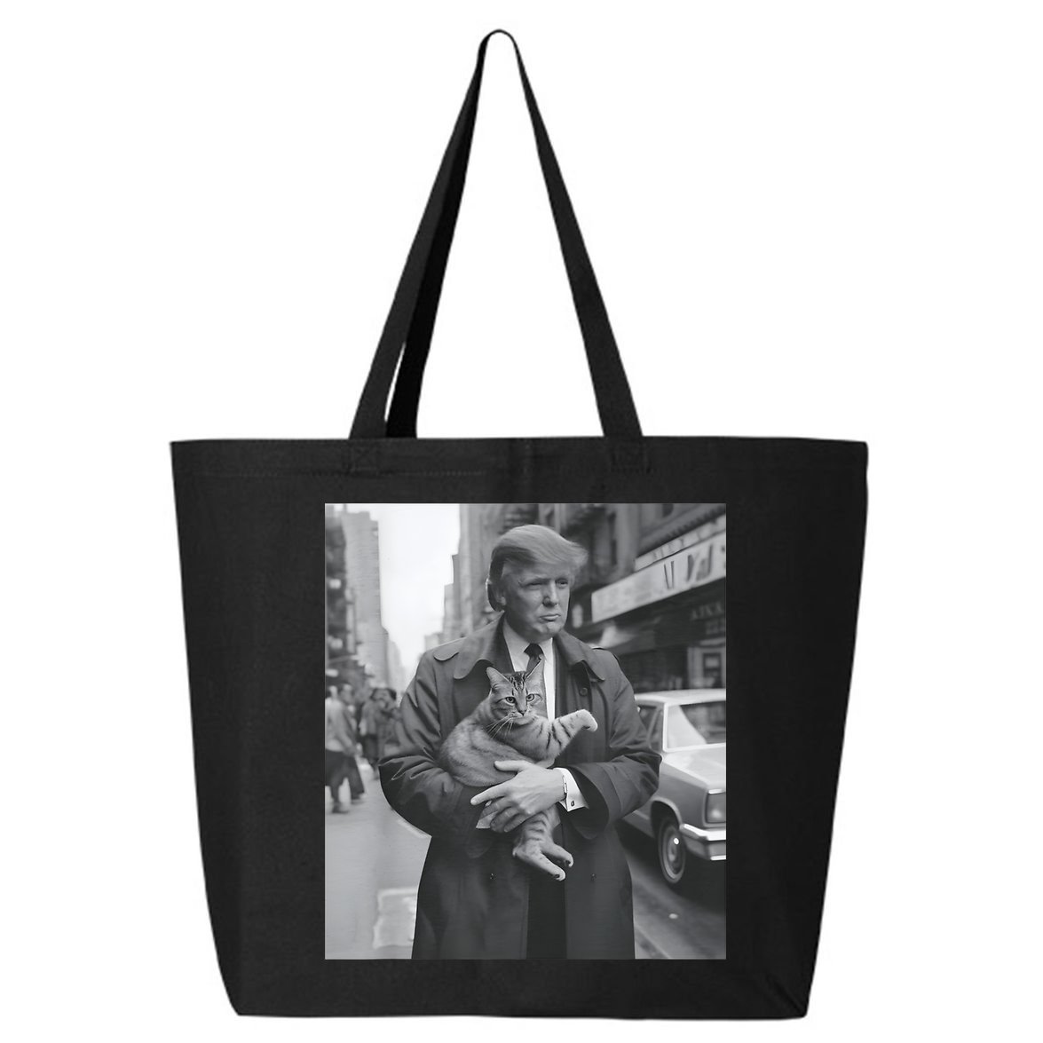 Funny Trump And Cat Funny Political 25L Jumbo Tote