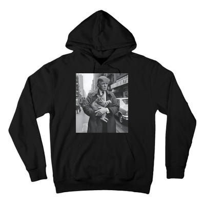 Funny Trump And Cat Funny Political Tall Hoodie