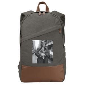 Funny Trump And Cat Funny Political Cotton Canvas Backpack