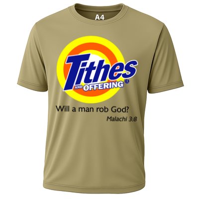 Funny Tithes And Offering Will A Man Rob God Performance Shirt