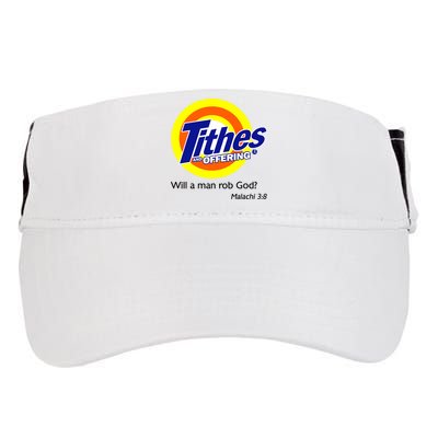 Funny Tithes And Offering Will A Man Rob God Adult Drive Performance Visor