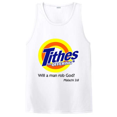 Funny Tithes And Offering Will A Man Rob God PosiCharge Competitor Tank