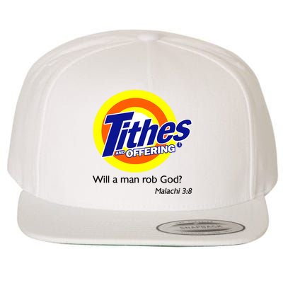 Funny Tithes And Offering Will A Man Rob God Wool Snapback Cap
