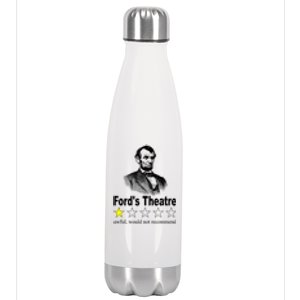 Ford's Theatre Awful Would Not Recommend Review Stainless Steel Insulated Water Bottle