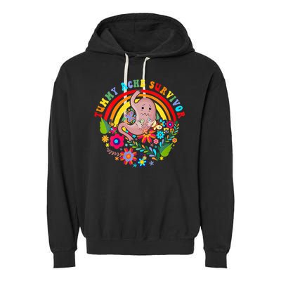 Funny Tummy Ache Survivor Shirt, Tummy Ache Tee For Man Women Garment-Dyed Fleece Hoodie