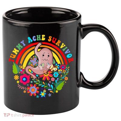 Funny Tummy Ache Survivor Shirt, Tummy Ache Tee For Man Women 11oz C Handle Ceramic Mug