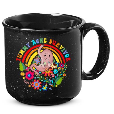 Funny Tummy Ache Survivor Shirt, Tummy Ache Tee For Man Women 15oz Campfire Ceramic Mug