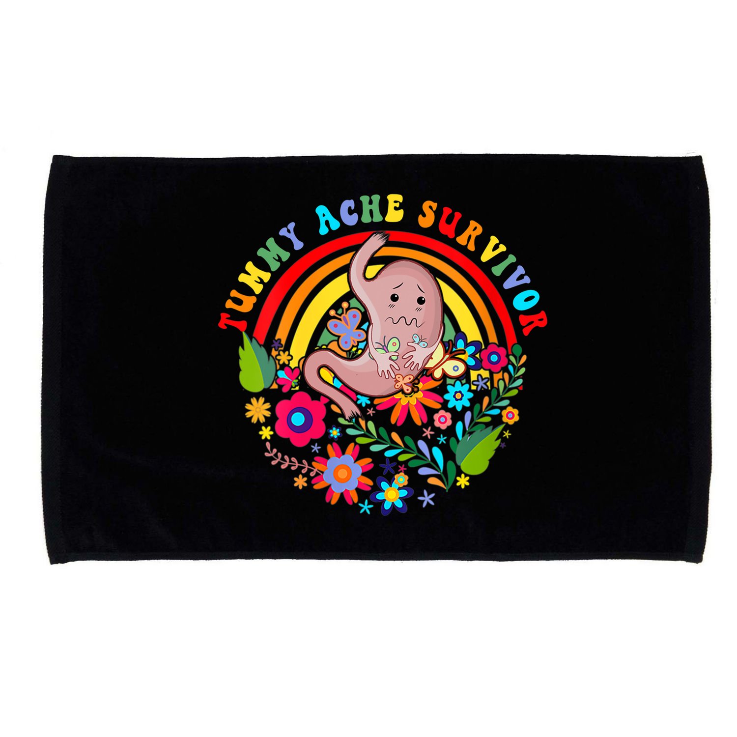 Funny Tummy Ache Survivor Shirt, Tummy Ache Tee For Man Women Microfiber Hand Towel