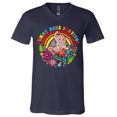 Funny Tummy Ache Survivor Shirt, Tummy Ache Tee For Man Women V-Neck T-Shirt