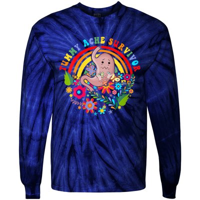 Funny Tummy Ache Survivor Shirt, Tummy Ache Tee For Man Women Tie-Dye Long Sleeve Shirt