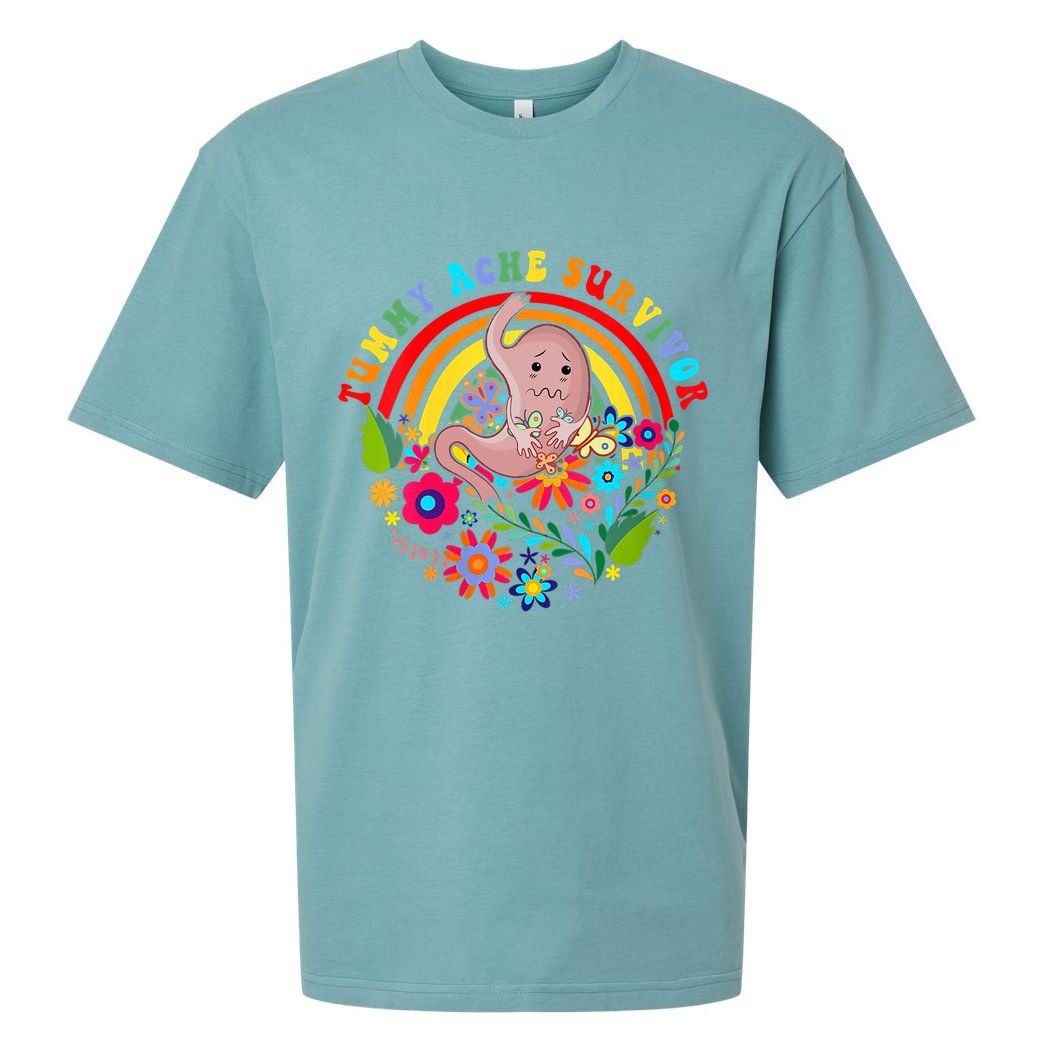 Funny Tummy Ache Survivor Shirt, Tummy Ache Tee For Man Women Sueded Cloud Jersey T-Shirt