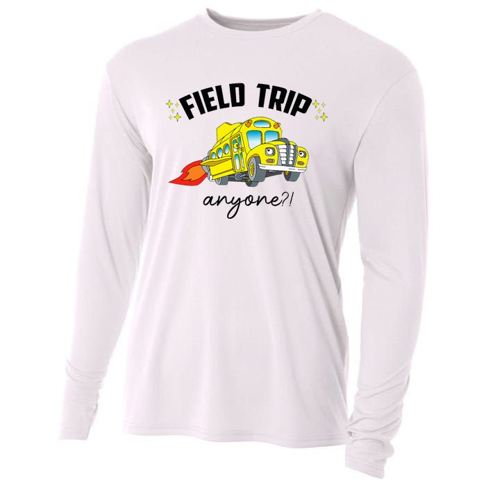 Field Trip Anyone Teacher Field Day Funny Presents Cooling Performance Long Sleeve Crew