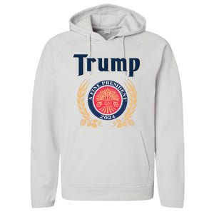 Funny Trump A Fine President 2024 Gift Performance Fleece Hoodie