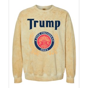 Funny Trump A Fine President 2024 Gift Colorblast Crewneck Sweatshirt