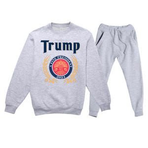 Funny Trump A Fine President 2024 Gift Premium Crewneck Sweatsuit Set