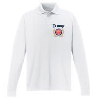 Funny Trump A Fine President 2024 Gift Performance Long Sleeve Polo