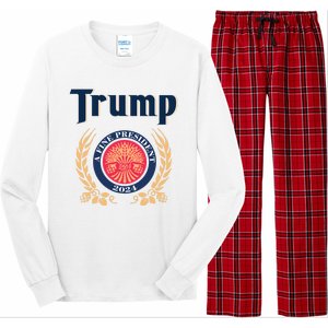 Funny Trump A Fine President 2024 Gift Long Sleeve Pajama Set