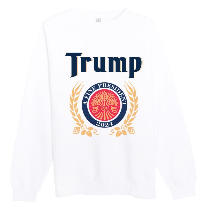 Funny Trump A Fine President 2024 Gift Premium Crewneck Sweatshirt