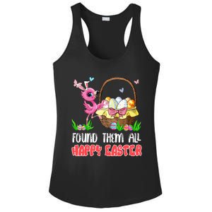 Found Them All Happy Easter Bunny Flamingo Hunting Eggs Gift Ladies PosiCharge Competitor Racerback Tank