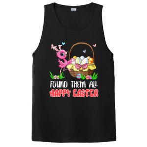 Found Them All Happy Easter Bunny Flamingo Hunting Eggs Gift PosiCharge Competitor Tank