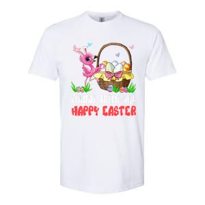 Found Them All Happy Easter Bunny Flamingo Hunting Eggs Gift Softstyle CVC T-Shirt