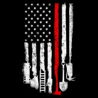 Firefighter Tools And Equipt Stripe American Flag Fire Gift Wool Snapback Cap
