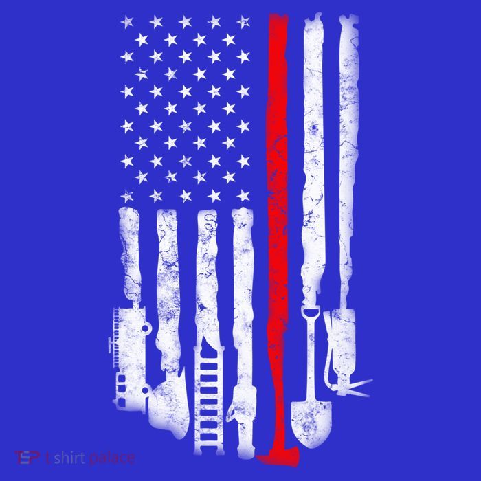 Firefighter Tools And Equipt Stripe American Flag Fire Gift Magnet