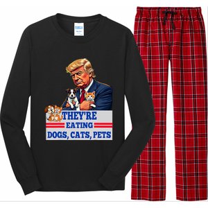 Funny They Are Eating The Dogs The Cats The Pets 2024 Long Sleeve Pajama Set